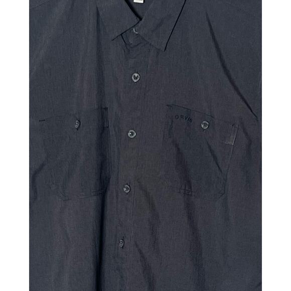 Orvis Mens Short Sleeve Shirt Size L Gray Button Up Collar Pockets Casual - Picture 7 of 12